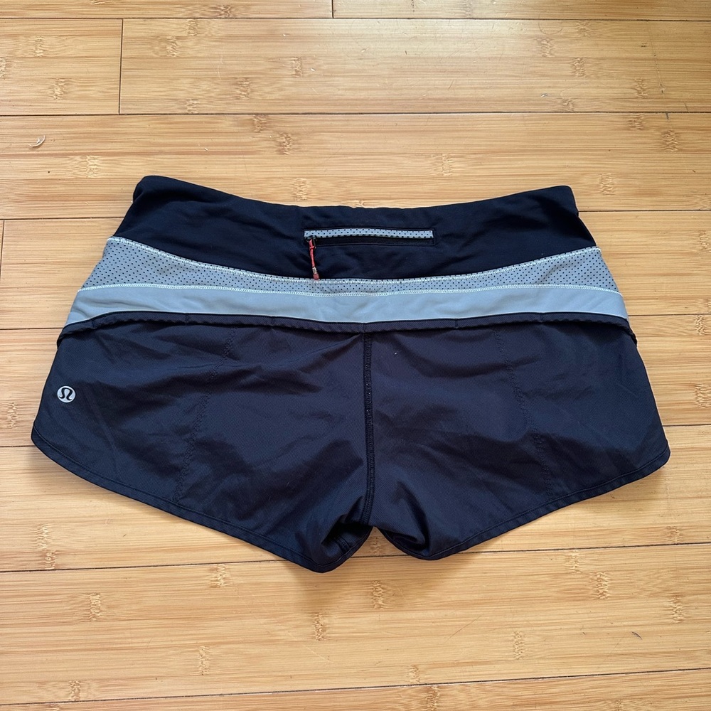 Lululemon Athletica Black and Gray Athletic Shorts